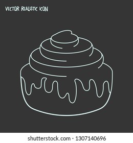 Cinnamon roll icon line element. Vector illustration of cinnamon roll icon line isolated on clean background for your web mobile app logo design.