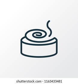 Cinnamon roll icon line symbol. Premium quality isolated bun element in trendy style.