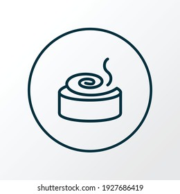 Cinnamon roll icon line symbol. Premium quality isolated bun element in trendy style.