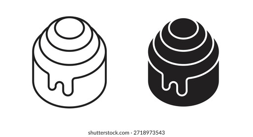 Icono de rollo de canela. Símbolo, ilustración del logotipo. conjunto de iconos gráficos