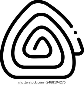cinnamon roll icon. Thin Linear Style Design Isolated On White Background