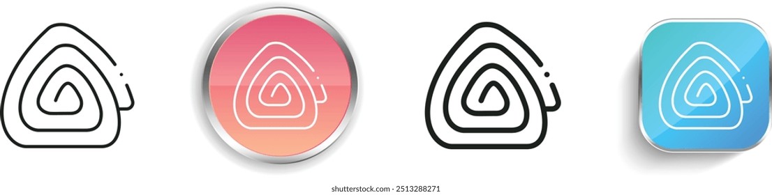 cinnamon roll icon. Thin Linear, Regular and Button Style Design Isolated On White Background