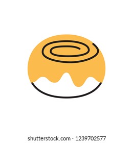cinnamon roll icon vector. bakery icon design with modern style