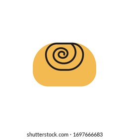 cinnamon roll icon vector illustration modern style design. isolated on white background