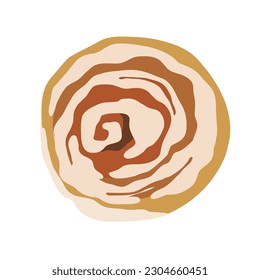 Cinnamon Roll oder Kanelbulle Symbol. Vektorgrafik im Cartographie-Stil