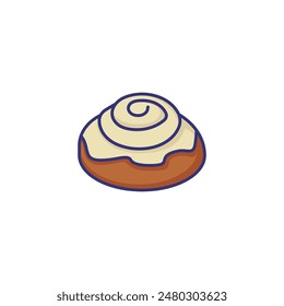 Cinnamon roll line icon. Dessert, snack, pastry. Breakfast concept. Vector illustration can be used for topics like coffeeshop, restaurant, diet