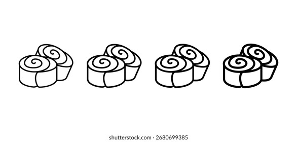 Zimt Roll Mehrzeiliges Symbol Element