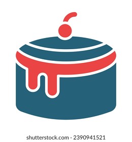 Cinnamon Roll Vector Glyph Two Color Icon For Personal And Commercial Use.
