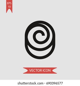 Cinnamon roll vector icon, illustration symbol