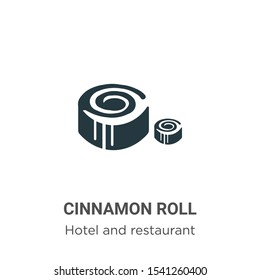 Cinnamon roll vector icon on white background. Flat vector cinnamon roll icon symbol sign from modern hotel and restaurant collection for mobile concept and web apps design.