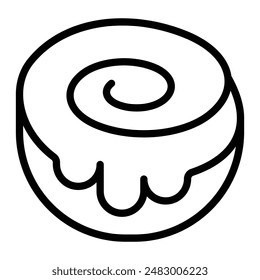 Línea de Vector de Rollo de Canela