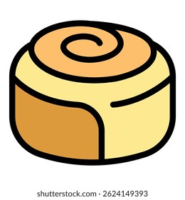 Cinnamon roll with visible swirls, representing a sweet treat perfect for breakfast or a snack
