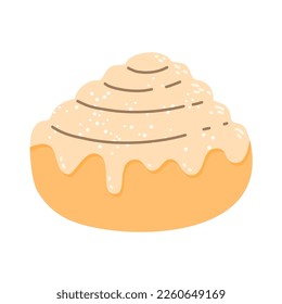 Cinnamon rolls with sugar illustration