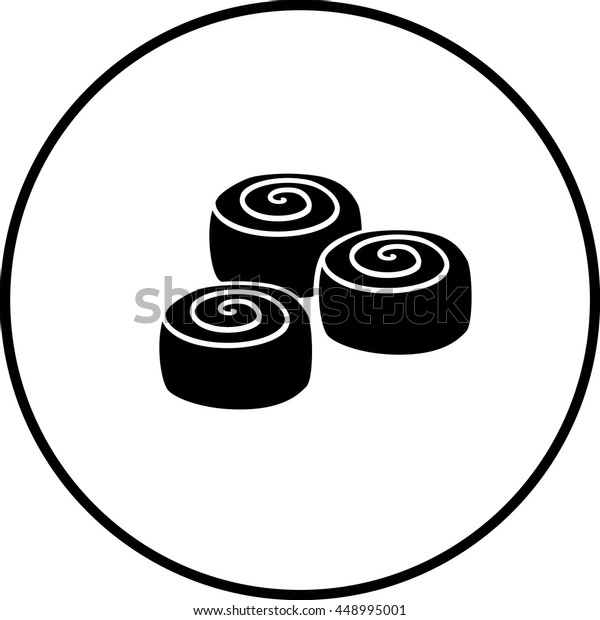 Cinnamon Rolls Symbol Stock Vector (Royalty Free) 448995001