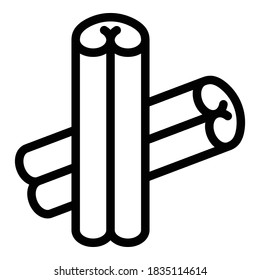 Cinnamon spice icon. Outline cinnamon spice vector icon for web design isolated on white background