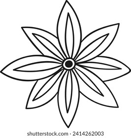 Cinnamon Spices Lined Vector Illustration
