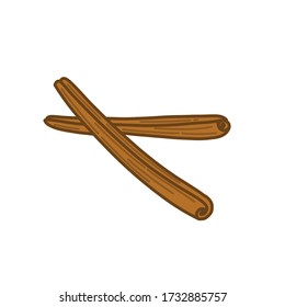 cinnamon stick doodle icon, vector illustration
