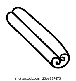 Cinnamon stick doodle vector illustration isolated on white background