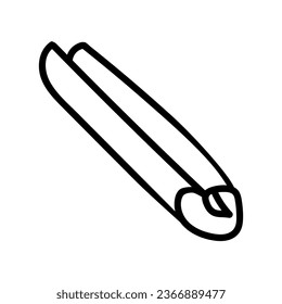 Cinnamon stick doodle vector illustration isolated on white background