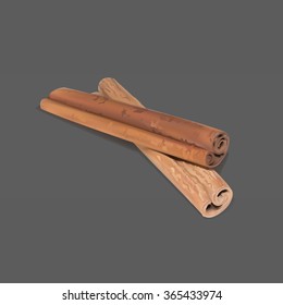 cinnamon stick isolated detailed vector icon