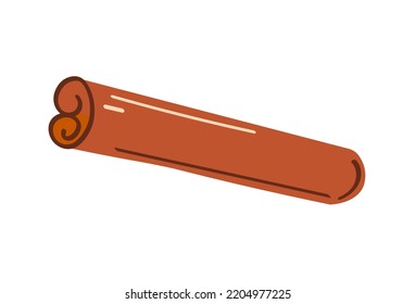   Cinnamon stick isolated on white background.