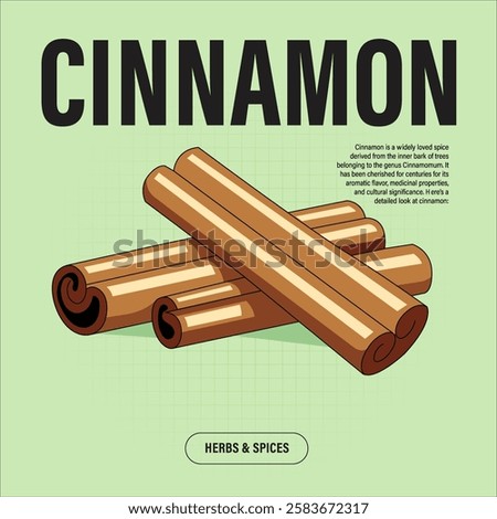 Cinnamon Stick Premium Vector Clipart High-Quality Illustration for Cooking Branding and Packaging