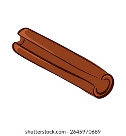 Cinnamon stick roll logo in flat style isolated on a white background.