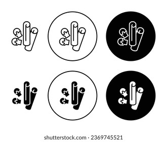 Cinnamon sticks cloves vector icon set in black color. Suitable for apps and website UI designs