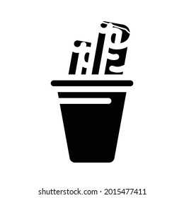 cinnamon sticks glyph icon vector. cinnamon sticks sign. isolated contour symbol black illustration