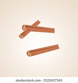 Cinnamon sticks ( herb and spices) vector illustration