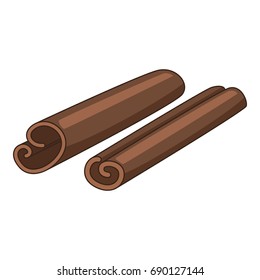 Cinnamon sticks icon. Cartoon illustration of cinnamon sticks vector icon for web design