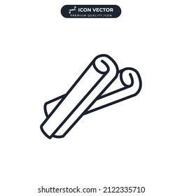 Cinnamon sticks icon symbol template for graphic and web design collection logo vector illustration