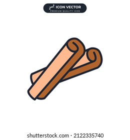 Cinnamon sticks icon symbol template for graphic and web design collection logo vector illustration