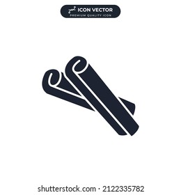 Cinnamon sticks icon symbol template for graphic and web design collection logo vector illustration