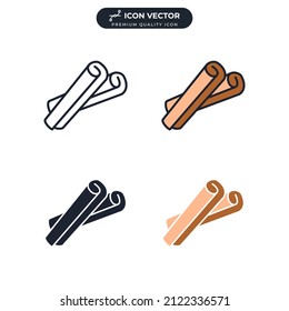 Cinnamon sticks icon symbol template for graphic and web design collection logo vector illustration