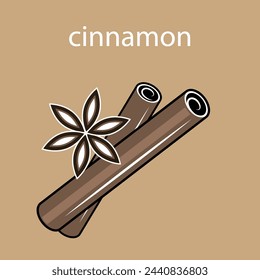 Cinnamon sticks isolated on light background.