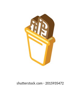 cinnamon sticks isometric icon vector. cinnamon sticks sign. isolated symbol illustration