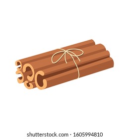 Cinnamon sticks vector design illustration isolated on white background