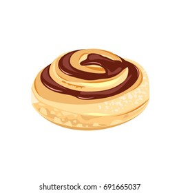 Cinnamon Swirl (Snegl - Danish Pastry) vector drawing