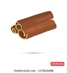 Cinnamon wands color flat icon