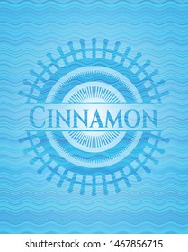 Cinnamon water representation emblem. Vector Illustration. Detailed.