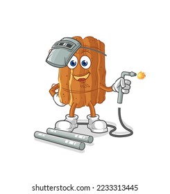la mascota soldador de canela. vector de dibujos animados