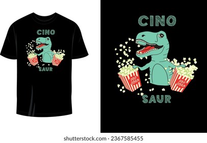 Cino Saur Means Dinosaur t Shirt Design Vector