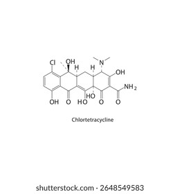 Cinquasia Estrutura esquelética vermelha. Ilustração esquemática de composto de corante natural. Diagrama simples, fórmula química.