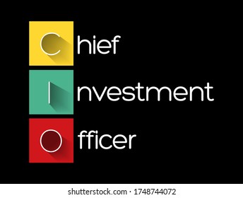 CIO - Chief Investment Officer Acronym, Business Concept Background