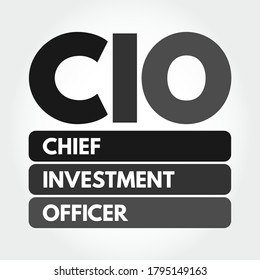 CIO - Chief Investment Officer Acronym, Business Concept Background