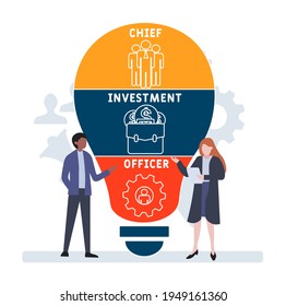 CIO - Chief Investment Officer acronym. business concept background.  vector illustration concept with keywords and icons. lettering illustration with icons for web banner, flyer, landing page