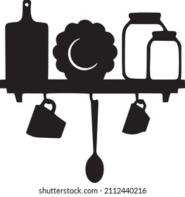 Cip Art Vector Black 
Kitchen Pantry