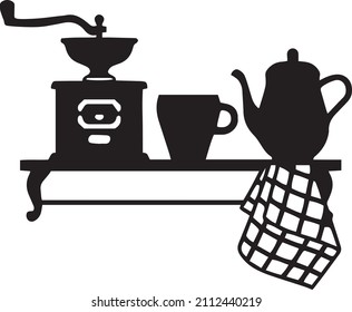 Cip Art Vector Black 
Kitchen Pantry