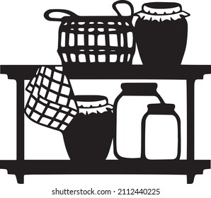 Cip Art Vector Black 
Kitchen Pantry